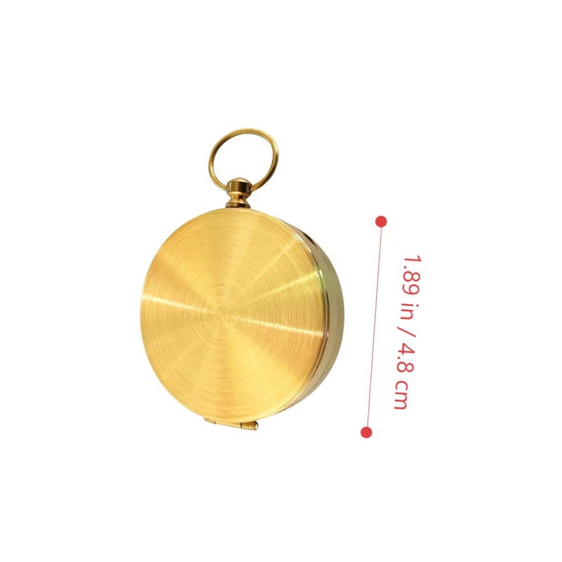 Sosoport Elegant Copper Compass Pendant Compact Design for Hiking Camping