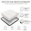 Etnorsu 91 x 71inch White Outdoor Picnic Blanket with Waterproof