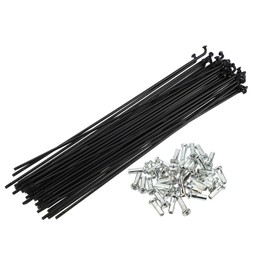 X AUTOHAUX 40 Pcs 14G J Bend 170mm Bike Bicycle Spokes with Nipples Steel