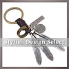 One Limitation AN161 Keyring, Key Ring, Charm, Retro, Leather, Wolf,