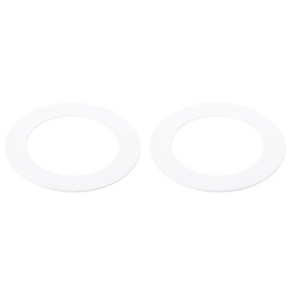 PATIKIL Metallic Goof Trim Ring, 2 Pieces 3.78" OD 2.6" ID Round Ceiling Light Ring Trim for Recessed Lighting Cover, Matte White