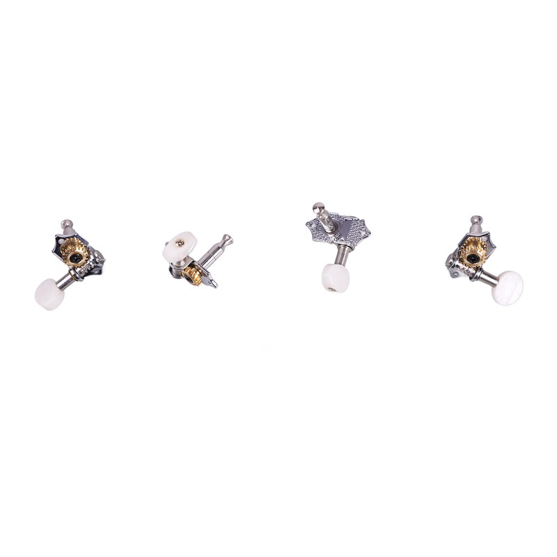 4PCS Ukulele Tuning Peg Chrome Color Metal Ukulele Machine Head