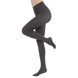 CozyWow Women's 80D Soft Solid Color Tights, Semi Opaque Footed Pantyhose, High Waist Stocking with 25+ Colors(dark grey,M)