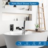 Cinwiny Wall Mount Tub Filler with Handheld Sprayer Waterfall Bathtub
