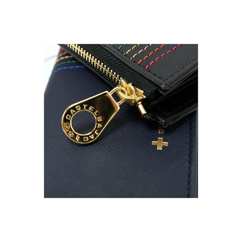 Castelbajac Shest Leather Coin Case with Key Case Leather Cowhide