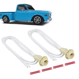 ALLGOOD Bulb Sockets Compatible with Chevy/GMC Pickup Trucks 1967-1991(Fits Front and Rear Sides) Side Marker Light Lens Pair