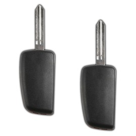 KeylessOption Keyless Remote Uncut Flip Key Fob for Nissan Frontier Murano Titan Versa Xterra Infiniti (DIY Program Included) Pack of 2