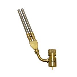 Appli Parts APHT-1D2 Double Burner Hand Torch for Soldering Brazing with Map or Propane Fuel Swivel Tip for uses in Plumbing Refrigeration air Conditioning and More