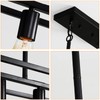 XISLTHOTSL Black Kitchen Island Lighting, 6-Light Farmhouse Chandeliers, Modern Industrial