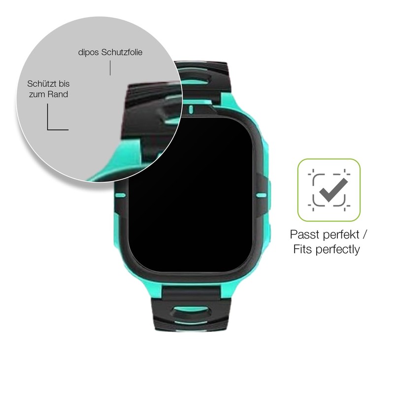 dipos FLEX 2x Schutzfolie matt passend für Elejafe Smartwatch Kinder,