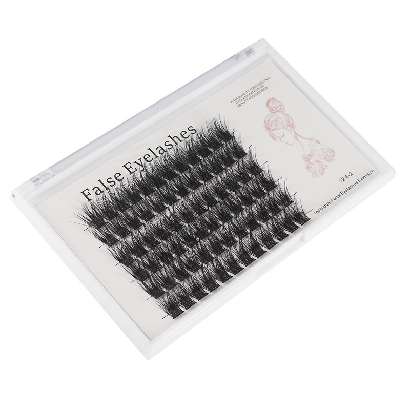 Bodermincer 72pcs 3D Effect Glue Bonded Mink Super Cluster Eyelash