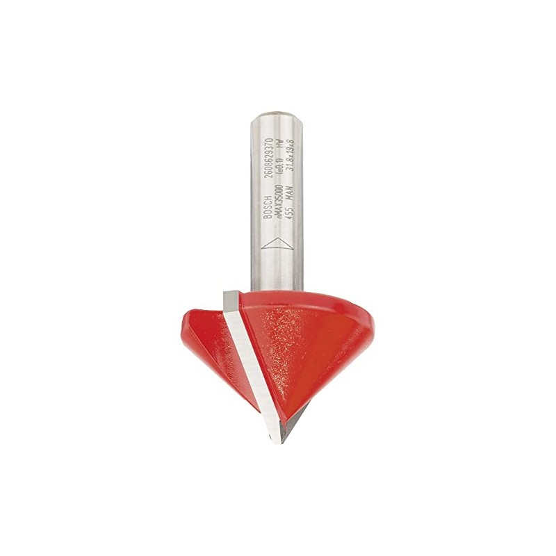 Bosch 2608629370 V-Grooving Cutter 31, 8x19x8mm, 0 V, Red/Silver