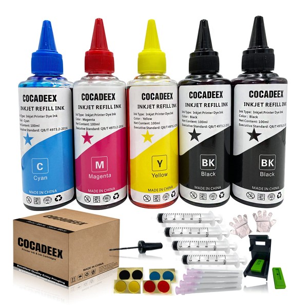 COCADEEX 500ml Ink Refill Kit Compatible with PIXMA Ink Cartridge