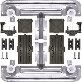 W10712395 Dishwasher Upper Rack Adjuster Metal Kit with 1.25in Wheels for Kenmore Whirlpool Kitchenaid Dishwasher Upper Rack Replacement Parts Replace AP5957560 PS10065979 W10350375