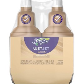Swiffer Wetjet Wood Floor Cleaner Solution Refill, 42.2 Oz - 2 Pack