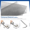 Glarks 4pcs Grey Window Screen Repair Kit, Includes 48"W x