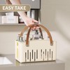 Portable Shower Caddy,Foldable Shower Caddy with Handle and Adjustable Divider,Plastic