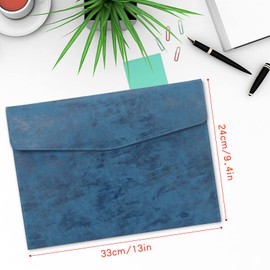 Skycase Document Bag A4, Document Bags, PU Leather, Business File Bag, Document Folder, Briefcase, File Pockets, A4, File Organiser, File Folder, Briefcase for A4 Documents, Office, School Travel,