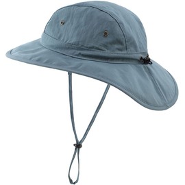 Connectyle Outdoor Men's Summer UPF 50+ Safari Hat, Wide Brim, UV Protection, Fishing Hat, blue