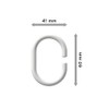 Interdeco Talent – Luina Curtain Rings White Plastic Oval Open