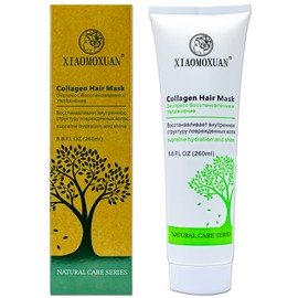 Xiaomoxuan Collagen Hair Mask with Organic Tea Tree Oil for Dry & Damaged Hair - Deep Conditioning & Moisturising Treatment, Natural Split End Repair, 260ml