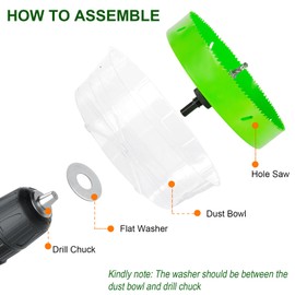 HLOFIZI 8 Inch Hole Saw Bi-Metal for Recessed Lights Can Lights, with Dust Bowl, Green