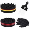 Pamtns Pack of 4 Twist Sponge Afro Comb Magic Curl
