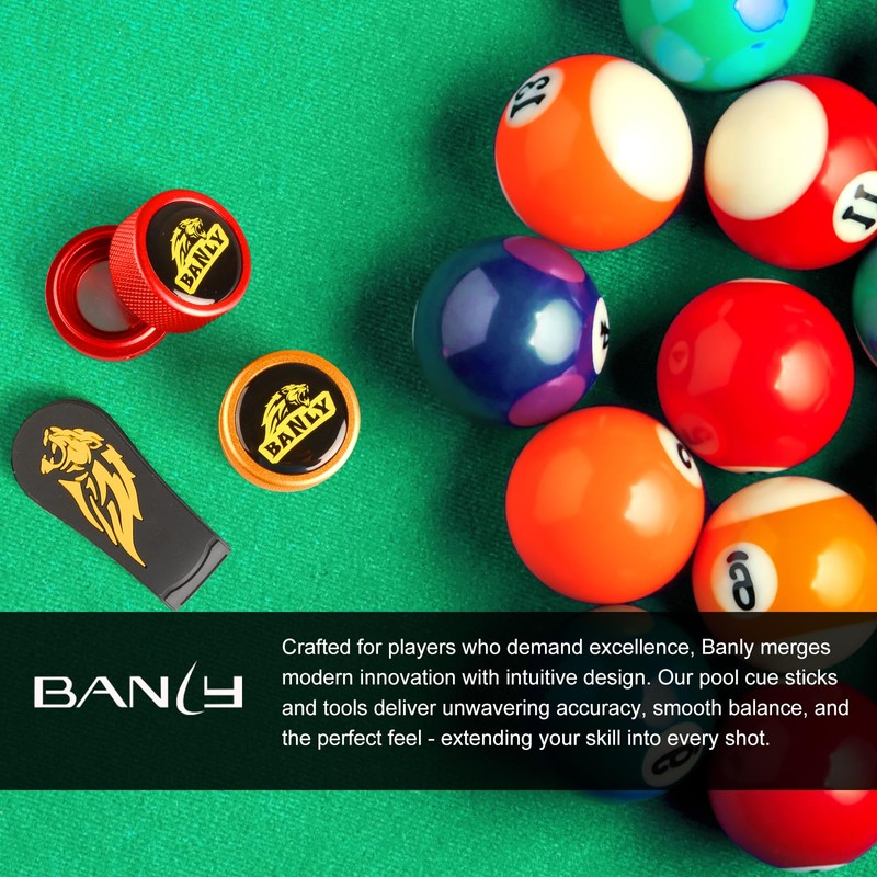 Banly Magnetic Pool Chalk Holder with Fixed Belt Clip, Portable