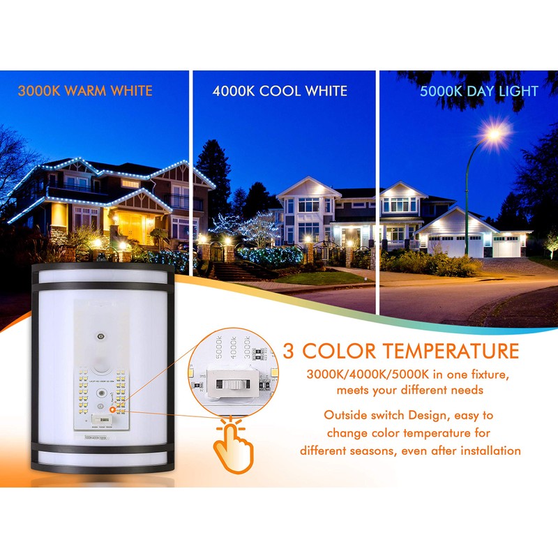 Cloudy Bay Dusk to Dawn LED Outdoor Wall Sconce,3000K /4000K