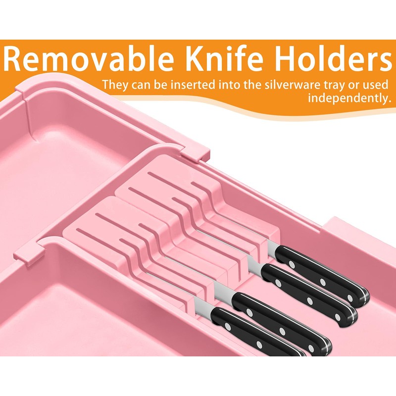 Homecor Utensil Drawer Organizer for Kitchen, Expandable Silverware Organizer Cooking