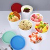 4 Envases Reutilizables para Helados 1Qt con Tapa de Silicona