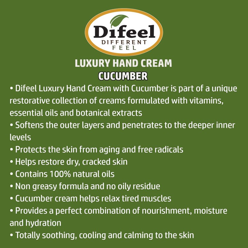 Difeel Moisturizing Hand Cream - Cucumber Melon 1.4 ounce