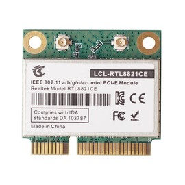 Aswalling RTL8821CE 802.11AC for Bluetooth 4.2 433Mbps 2.4Ghz/5Ghz Dual Band Mini PCIe WiFi Card RTL8821 Support Laptop/PC
