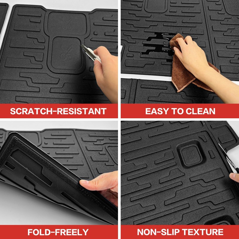 Utiiy Cargo Liner with Seat Back Cover Fit for 2018-2025