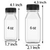 Hulless 10 Pcs 4 Ounce Plastic Juice Bottle Drink Containers