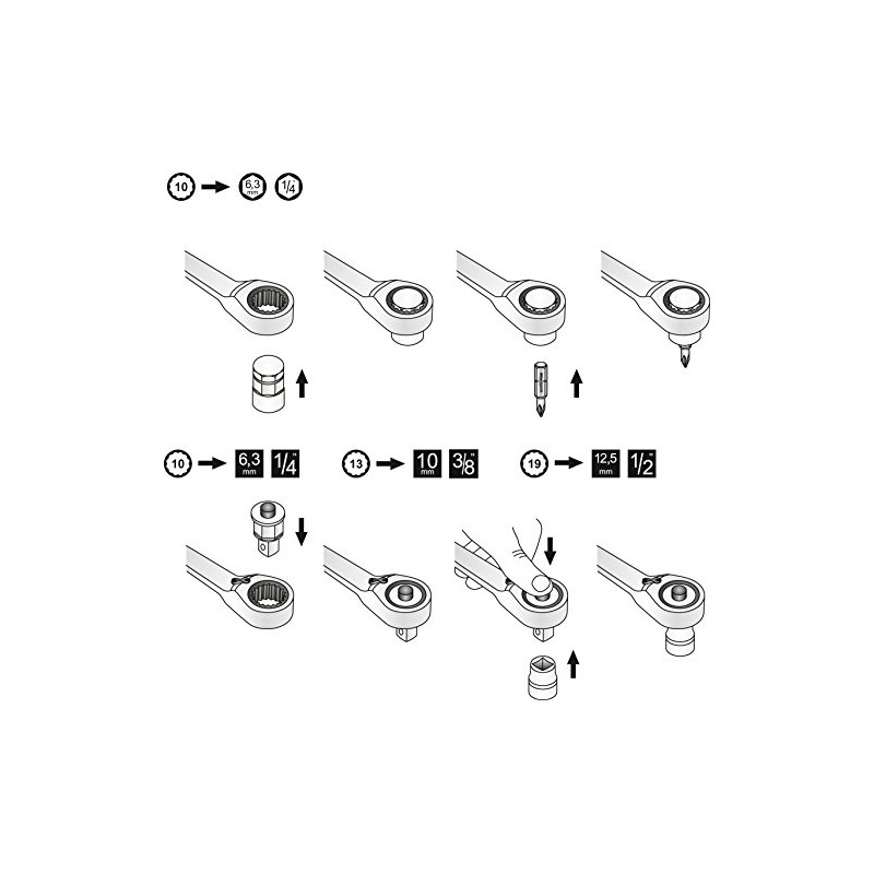 MATADOR Adaptor for Ratchet Spanner 6.3 (1 / 4) -