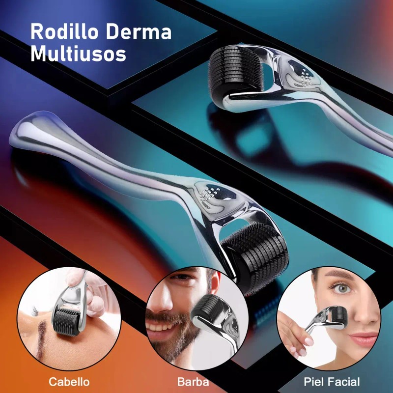 4 Dermaroller Facial Barba Titanio Skincare Rodillo Facial