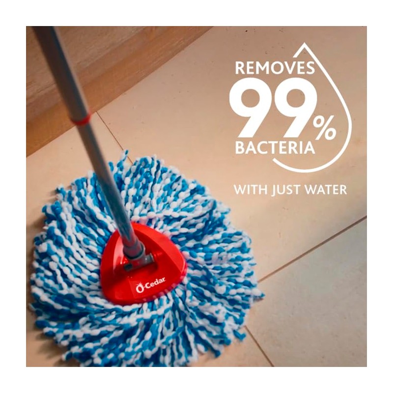 O-Cedar EasyWring RinseClean Spin Mop Microfiber Refill, 1-Pack, Blue