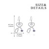 925 Sterling Silver Nurse Earrings Fish Hook Stethoscope Dangle Drop