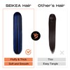 SEIKEA Ponytail Extensions Drawstring Long Straight Fake Pony Tail Natural