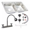 CNX Tarja Doble Para Empotrar Acero Inox Mezcladora Y Kit