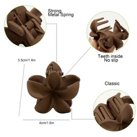 10 Pcs Flower Hair Claw Clips for Women - Small Hawaiianl Plumeria Hair Clips for Thick Thin Fine Hairstyles, Cute Accessories with Strong Hold, Perfect for Summer Beach Style and Wedding Celebration