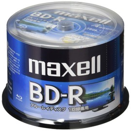 【Amazon.co.jp Exclusive】Maxell (マクセル) Recording (1 Time Use) BD-R Terrestrial Digital 180 Minutes BS Digital 130 Minutes 4x Speed Compatible Inkjet Printer Compatible White (Wide Print) 50 Discs