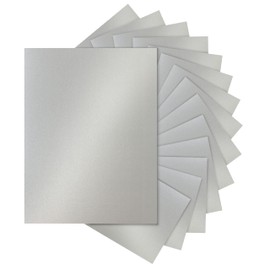 Silunkia 120 Sheets Shimmer Silver Cardstock 8.5 x 11 Craft Paper, 250gsm/92lb Heavyweight Certificate Paper Card Stock for DIY Card Making, Wedding Invitations, Thank You Cards, Business Cards