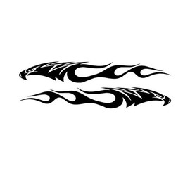 Ranger Products Pair of Eagle Flames Hot Rod Decal Sticker, Die Cut Vinyl Decal for Windows, Cars, Trucks, Tool Boxes, laptops, MacBook - virtually Any Hard, Smooth Surface
