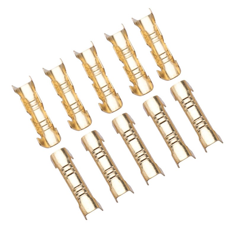 Oumefar 100pcs/set Quick Connect Wiring Terminal Docking Connector Compact Brass