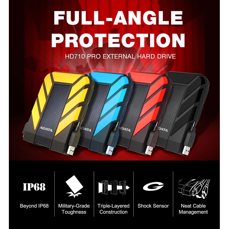 ADATA HD710 Pro AHD710P-1TU31-CBL 1 TB 2.5" External Hard Drive