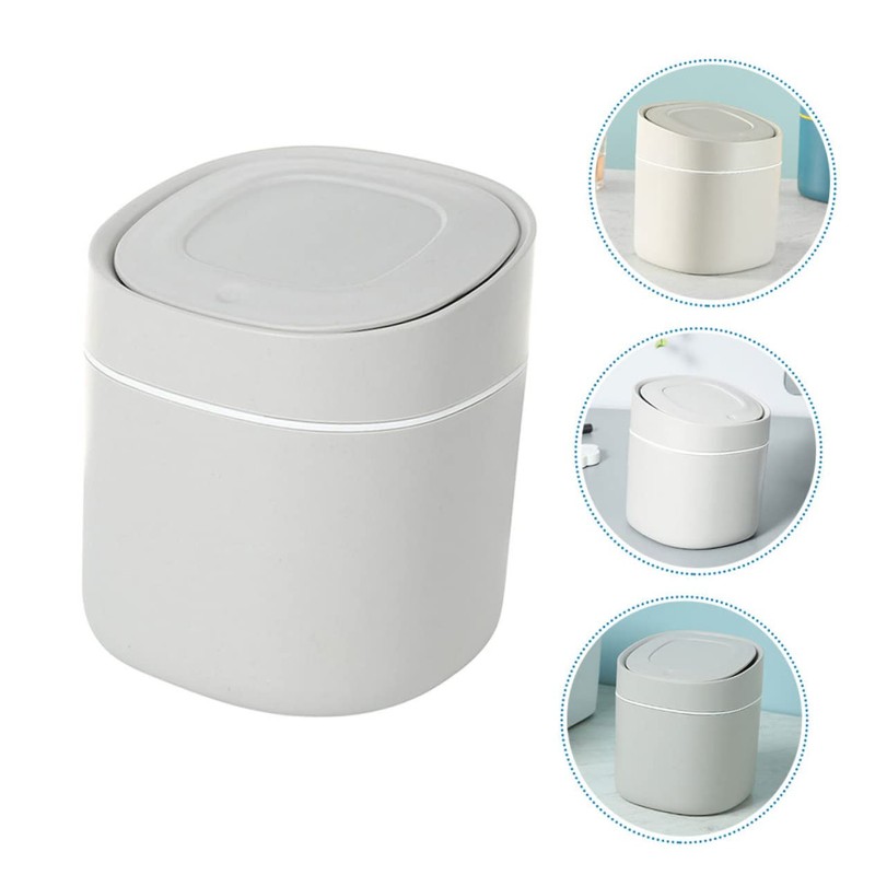OFFSCH Mini Waste Basket 1pc Desktop Trash Can Wastebasket Stainless