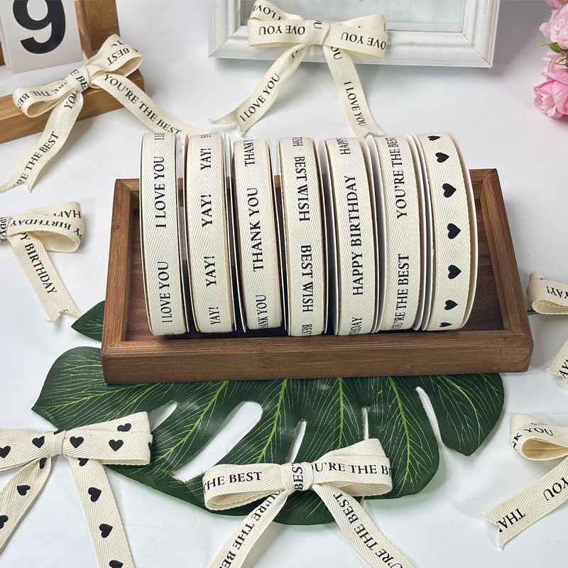 PQZKLDP Cotton Herringbone Ribbon - Natural Twill Tape for Custom