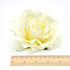VEICOSTT Women Rose Flower Hair Clip Hair Accessories Flower Brooch Pin ZFJ11 (Ivory)